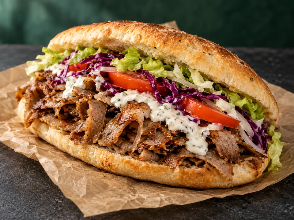 Kebab en pain garni